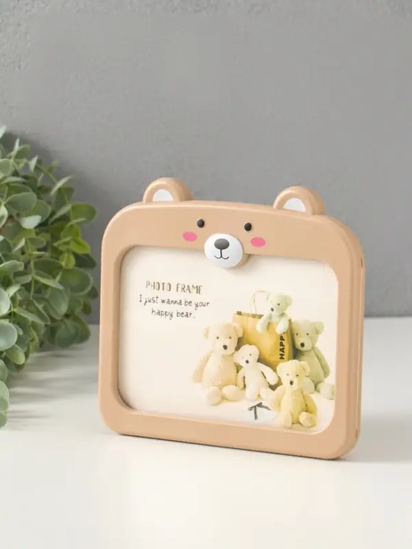 Фоторамка пластик карандашница 10х15 см "Мишутка" бежевый 5х17,2х15,3 см