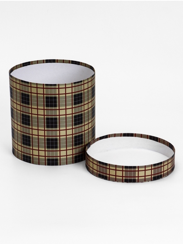 Шляпная коробка, Шотландская клетка , 20 х 20 см