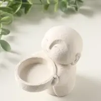 Подсвечник на 1 свечу &laquo;Монах&raquo;, 8&times;8&times;5 см, гипс