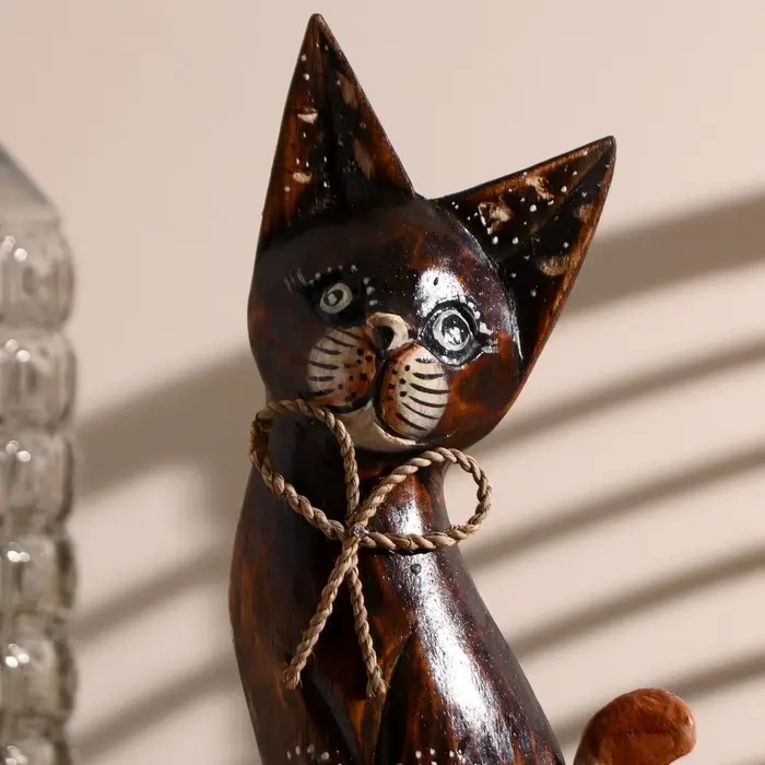 Сувенир дерево Сувенир дерево "Кошка с бабочкой на шейке"30 см