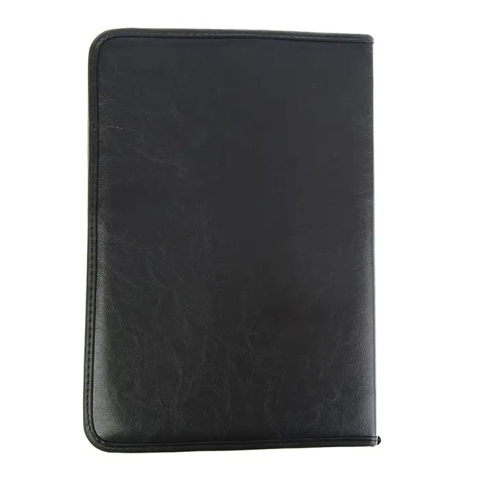 Папка деловая Calligrata &laquo;Лайт&raquo;, искусственная кожа, для бумаг, для офиса, с кольцевым механизмом 4, 360&times;260&times;30 мм, чёрная