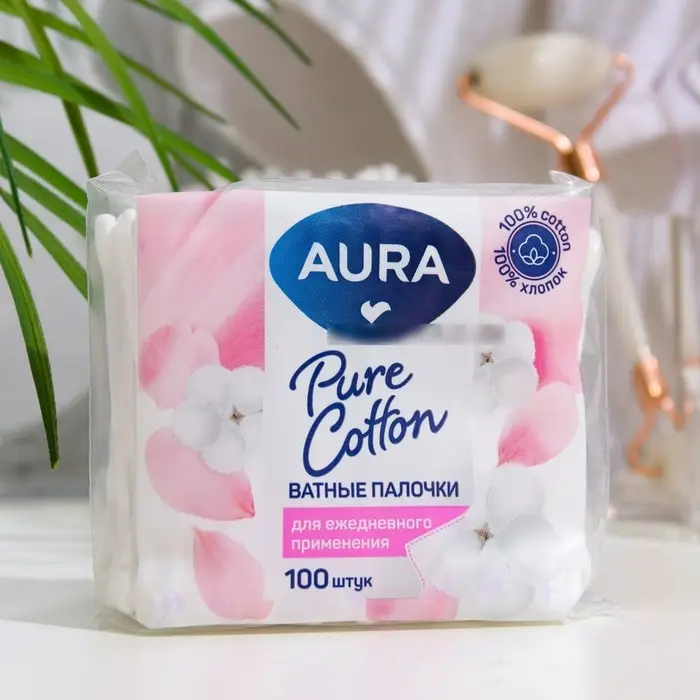 Ватные палочки Aura Beauty Cotton Buds, 100 шт. Ватные палочки Aura Beauty Cotton Buds, 100 шт.