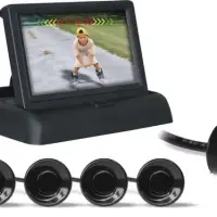 Парктроник PS-842U (4 датчика+коннекторы, ЖК-Дисплей, камера заднего вида)