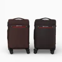 Чемодан на колёсах TEXTURA, текстильный, кодовый замок, с увеличением, 36&times;25&times;58 см, 20", коричневый