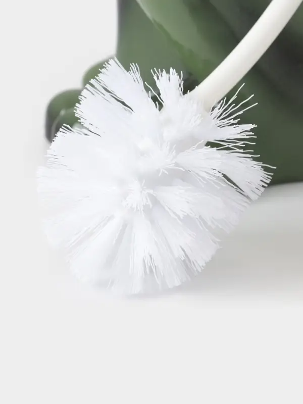 Ёршик для унитаза с подставкой &laquo;Лягушка&raquo;, фарфор, зелёный