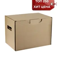 Коробка с крышкой 250&times;340&times;260 мм, Calligrata, микрогофрокартон, коричневый