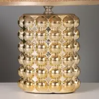 Лампа настольная RISALUX &laquo;Бабл&raquo;, 40 Вт, Е14, золотистая, 22&times;22&times;32 см