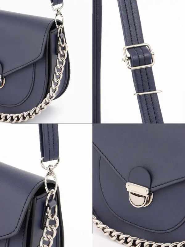 Сумка женская мессенджер TEXTURA на клапане, 17&times;10&times;18 см, синяя