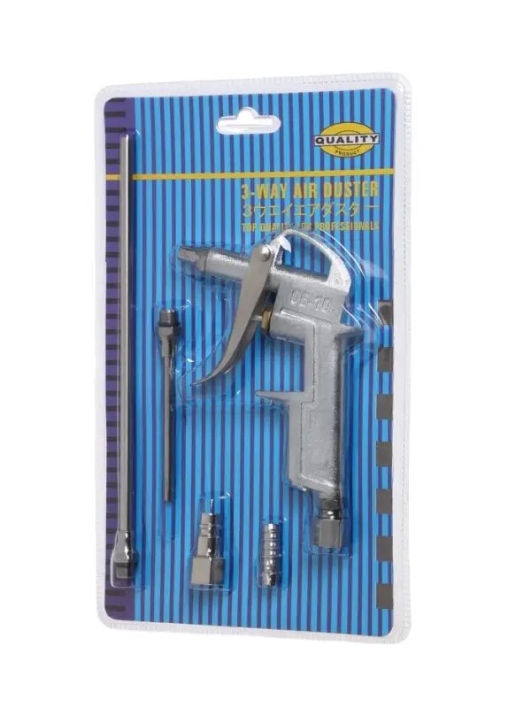 Продувочный пневматический пистолет ТУНДРА, металлический корпус, в наборе