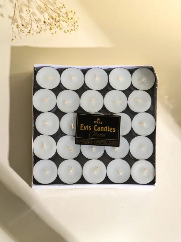 Набор чайных свечей 50 шт, d 37 мм, 15 гр, 3 часа горения Набор чайных свечей 50 шт, d 37 мм, 15 гр, 3 часа горения