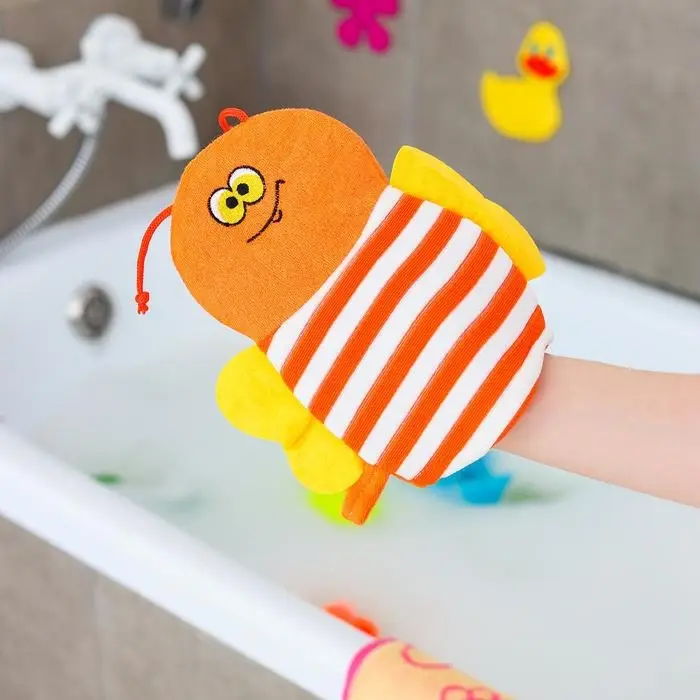 Мочалка-варежка детская для купания Доляна «Пчёлка», цвет МИКС Мочалка-варежка детская для купания Доляна «Пчёлка», цвет МИКС