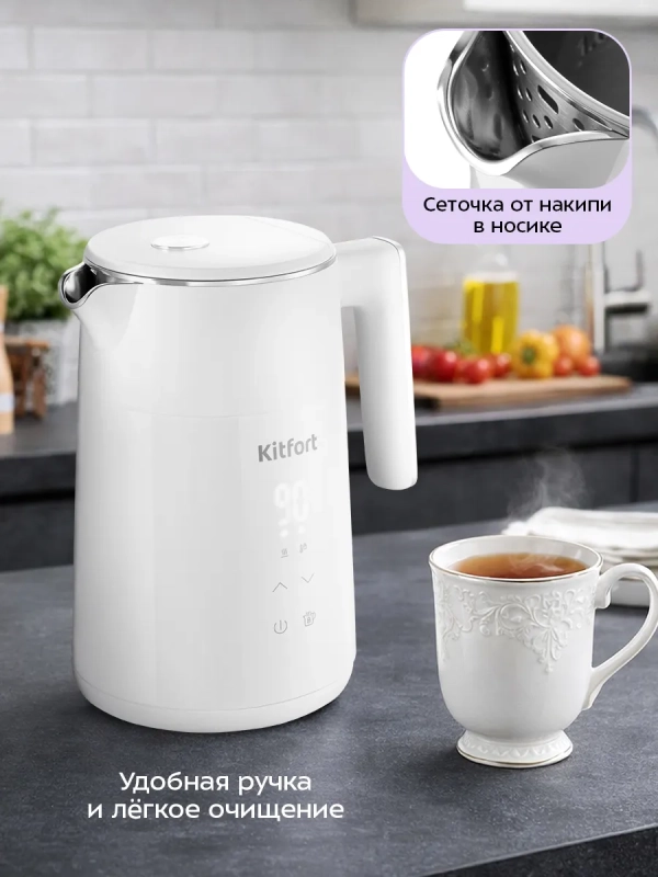 Чайник электрический с терморегулятором КТ-6715 - 1,5 л