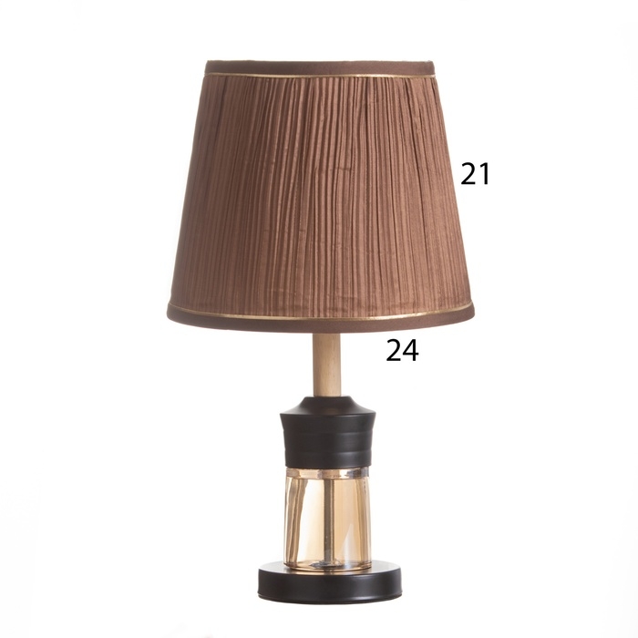 Лампа настольная Лампа настольная "Луиза" 1х40Вт Е27 1х5Вт LED черный/шоколад 25х25х43см