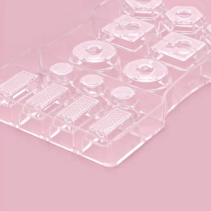 Форма для конфет и шоколада &laquo;Ассорти&raquo;, пластик, 14 ячеек, 20&times;12&times;2.5 см, прозрачная