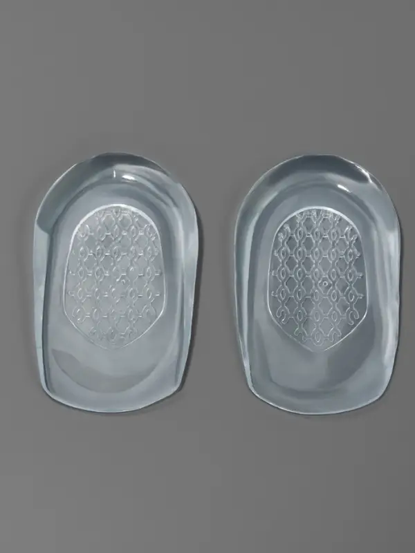 Подпяточники для обуви, с протектором, силиконовые, 10&times;6 см, пара, прозрачные