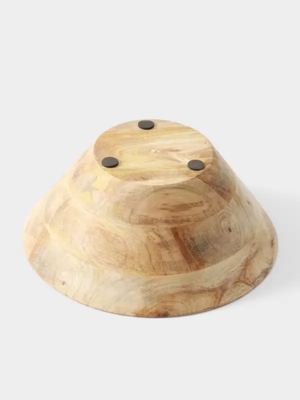 Салатник &laquo;Черепаха и цветы&raquo;, 25&times;25&times;10 см, дерево манго