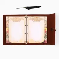 Родословная книга &laquo;Наш род&raquo;, с пером, 56 листов, коричневый, 35&times;25 см