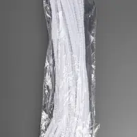 Синельная проволока, набор 50 шт., белая с люрексом, 30 см