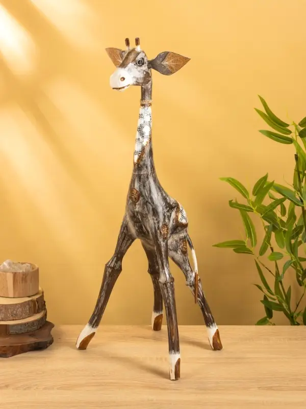 Сувенир Сувенир "Жирафик" дерево 25х25х70 см, цв. коричневый