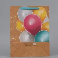 Пакет подарочный крафтовый, упаковка, &laquo;Весёлый праздник&raquo;, 40&times;31&times;11.5 см