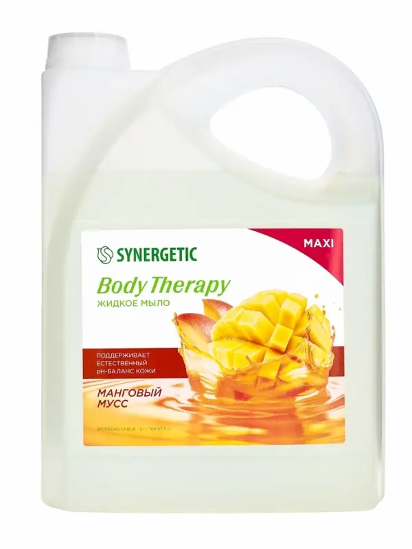 Жидкое мыло Synergetic Body Therapy &laquo;Манговый мусс&raquo;, 5 л