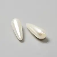 Бусины для творчества пластик "Жемчуг вытянутая капля" набор 20 гр 3х1х1 см