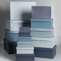 Набор подарочных коробок 15 в 1 &laquo;Барракуда&raquo;, синий, 47&times;36&times;17.5 - 13&times;8&times;4.5 см