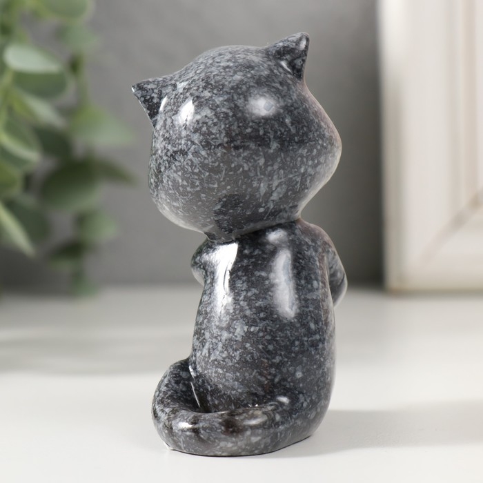 Сувенир полистоун лак Сувенир полистоун лак "Котишка с телефоном" 7х6х7 см