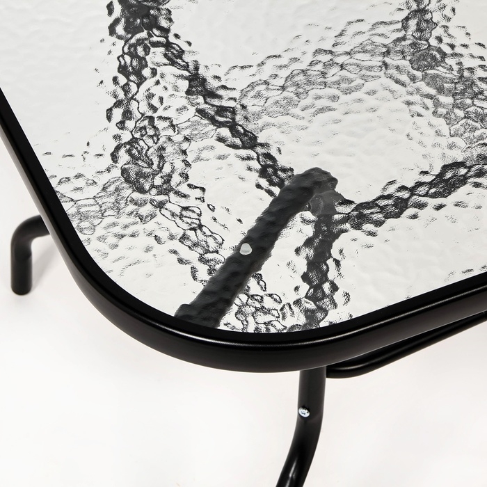 Набор садовой мебели: Стол квадратный 80 х 80 х 73 см и 2 стула серого цвета Набор садовой мебели: Стол квадратный 80 х 80 х 73 см и 2 стула серого цвета