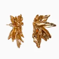 Серьги металл "Цветы половинки", цвет золото Серьги металл "Цветы половинки", цвет золото