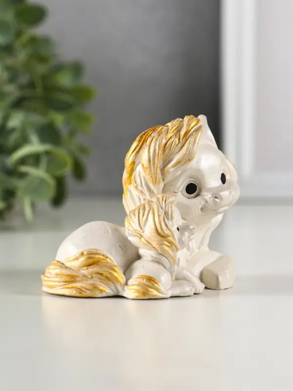 Фигура гипс Фигура гипс "Пони мама" 9х7х6 см, перламутр