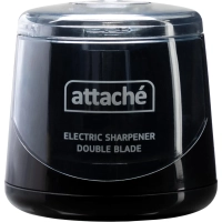 Точилка электрическая Attache,двойное лезвие,1отв,пит. от батареек АА,черн