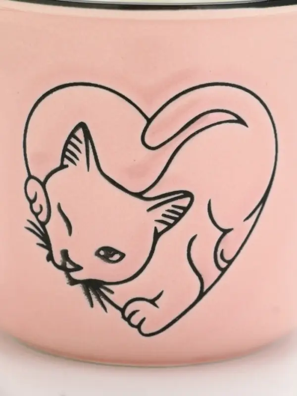 Кружка чайная керамическая &laquo;Котик&raquo;, 210 мл, ручная работа