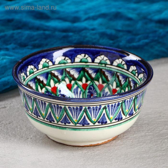 Коса Риштанская Керамика  Коса Риштанская Керамика "Узоры" 14,5 см, малая, синяя