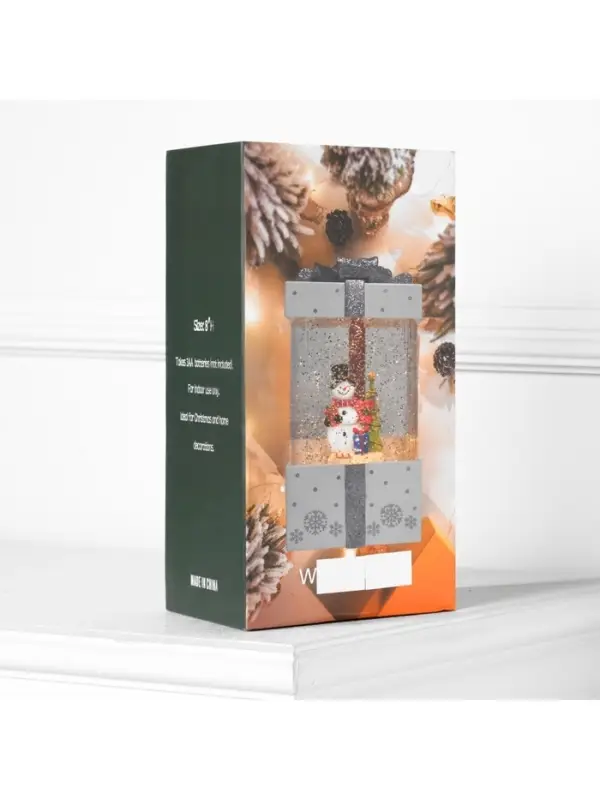 Светодиодная фигура &laquo;Подарок зелёный&raquo; 10&times;19&times;10 см, пластик, от батареек ААх3, USB, свечение тёплое белое