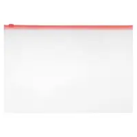 Набор папок-конверт на ZIP-молнии А4, 150 мкм, Calligrata, c цветной молнией, прозрачные, 10 штук, микс