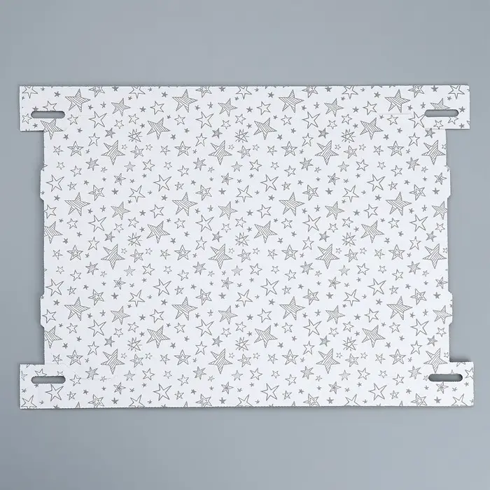 Коробка подарочная складная белая, упаковка, «Звёзды», 30 х 28.5 х 15 см Коробка подарочная складная белая, упаковка, «Звёзды», 30 х 28.5 х 15 см