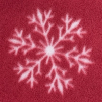 Плед флис Luscan, 130x170 см, 160 г/м2, метель красный