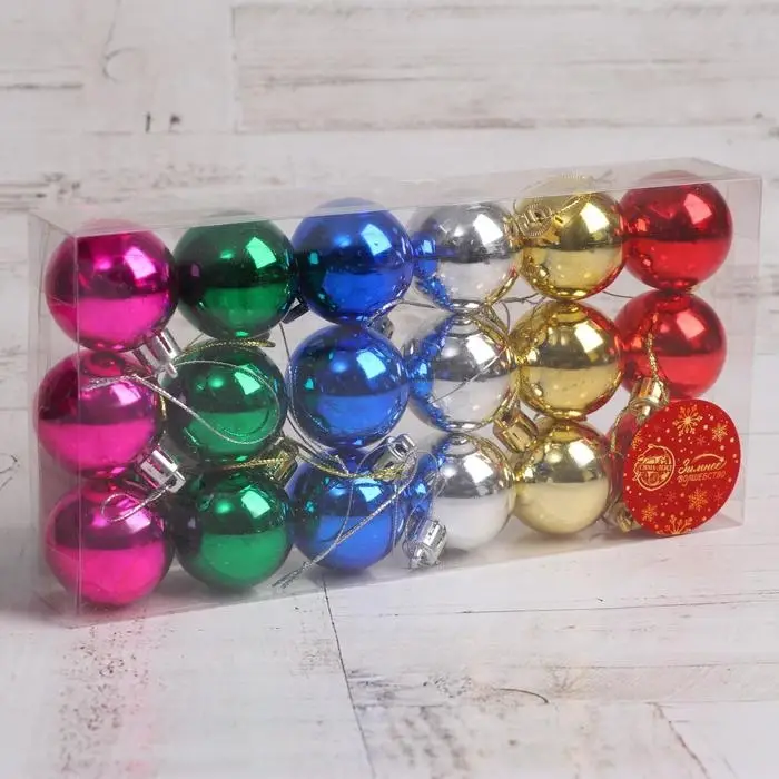 Ёлочные игрушки «Классика» глянец, d=4 см, набор 18 шт., МИКС Ёлочные игрушки «Классика» глянец, d=4 см, набор 18 шт., МИКС