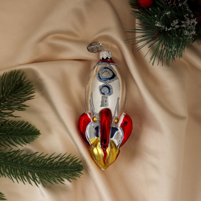 Ёлочное украшение Ёлочное украшение "Ракета"., в подарочной упаковке, h- см