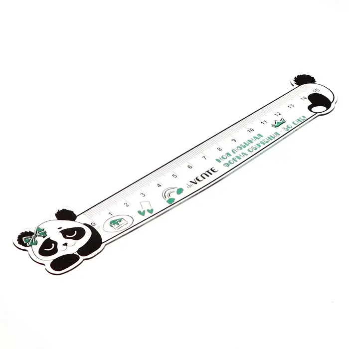 Линейка 15 см, deVENTE, фигурная PANDA, микс - 4 вида, гибкая Линейка 15 см, deVENTE, фигурная PANDA, микс - 4 вида, гибкая