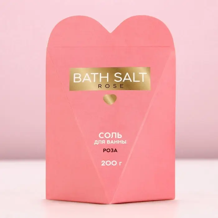 Соль для ванны Bath Salt, 200 г, аромат розы, Чистое счастье
