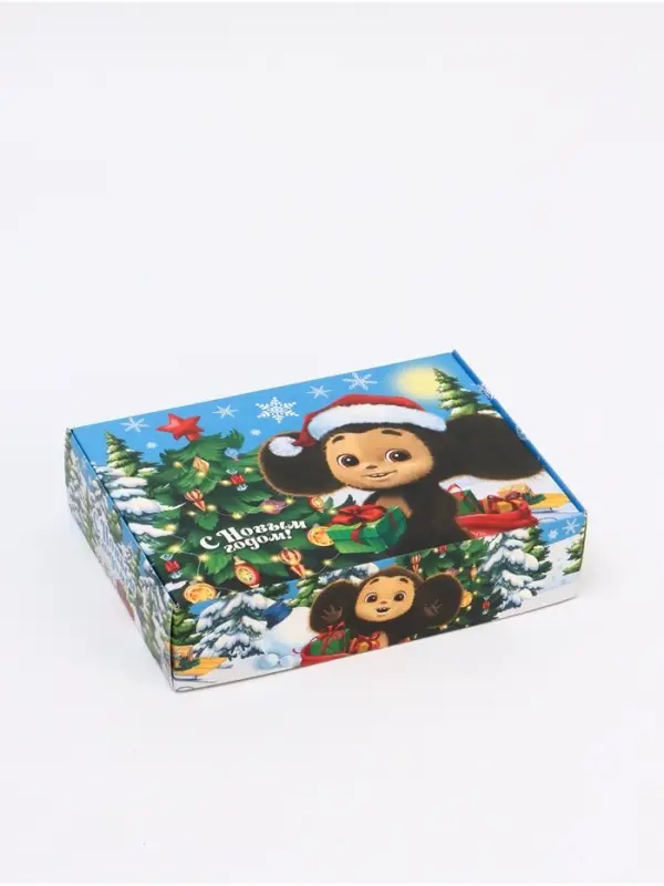 Набор подарочных коробок 3 шт. &laquo;Новый год&raquo;, Чебурашка, 21&times;15&times;5 см