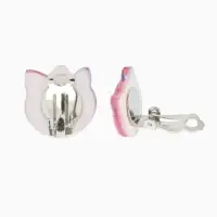 Набор детский &laquo;Выбражулька&raquo;, 2 предмета: клипсы, браслет, котик, белы-розовый