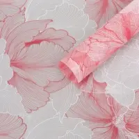 Пленка для цветов, "Акварельный эскиз", розовая, 57х57 см