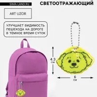 Светоотражающий элемент &laquo;Морда пуделя&raquo;, двусторонний, 6&times;4.3 см, МИКС