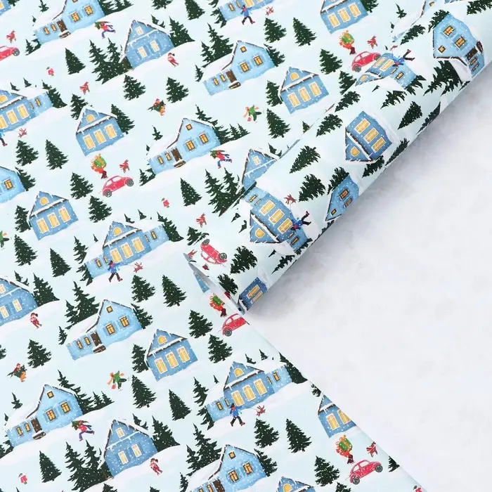 Бумага упаковочная крафтовая «Новогоднее утро», 50 х 70 см