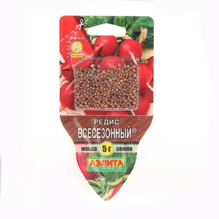 Семена Редис "Всесезонный", сеялка, 5 г Семена Редис "Всесезонный", сеялка, 5 г