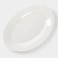 Блюдо сервировочное Доляна White Label, 32.8&times;20&times;2.5 см, фарфор, овальное, белое