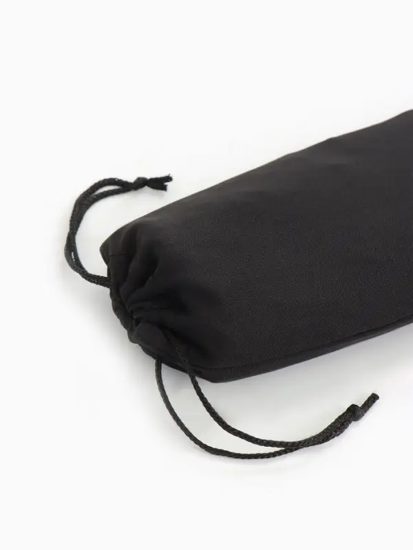 Чехол для очков на затяжке, плотность 110 г/м&sup2;, размер 8.7&times;0.5&times;17.5 см, чёрный